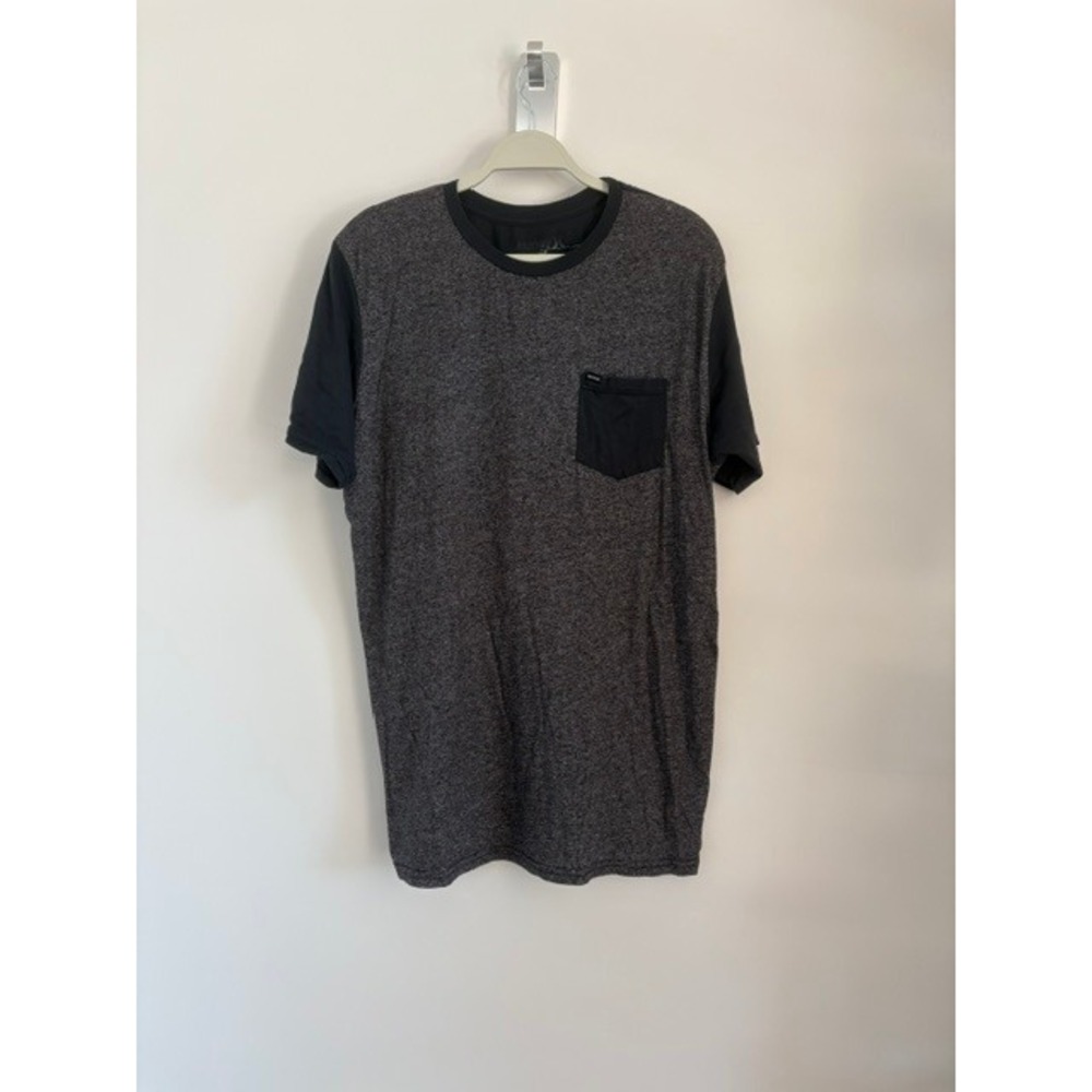 Hurley Mens Premium Fit Pocket Tee Charcoal Black Heathered Shirt XL